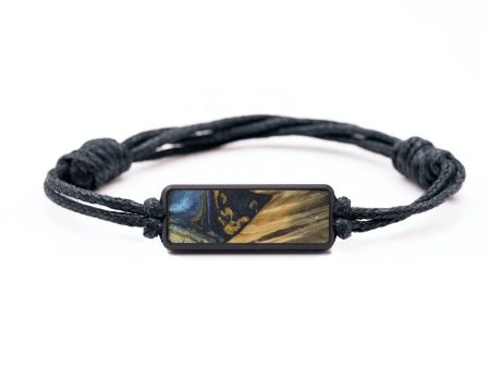 Classic Wood Bracelet - Nicole (Teal & Gold, 747514) Fashion