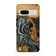 Pixel 7 Wood Live Edge Phone Case - Lynda (Teal & Gold, 747503) Supply