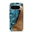 Pixel 9 Pro Wood Live Edge Phone Case - Marcie (Teal & Gold, 747488) Online Hot Sale