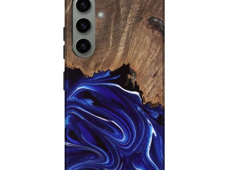 Galaxy S24 Plus Wood Live Edge Phone Case - Maximo (Blue, 747486) Hot on Sale