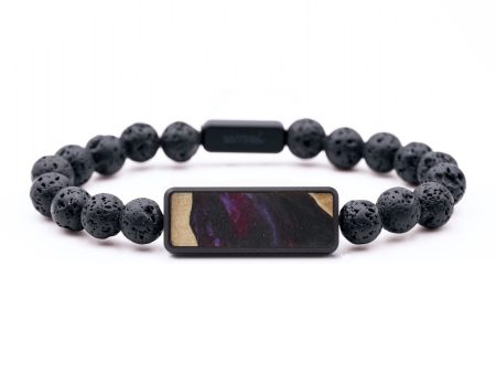 Lava Bead Wood Bracelet - Cayden (Purple, 747518) Cheap