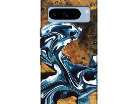 Pixel 8 Pro Wood Live Edge Phone Case - Adriana (Blue, 747504) For Sale