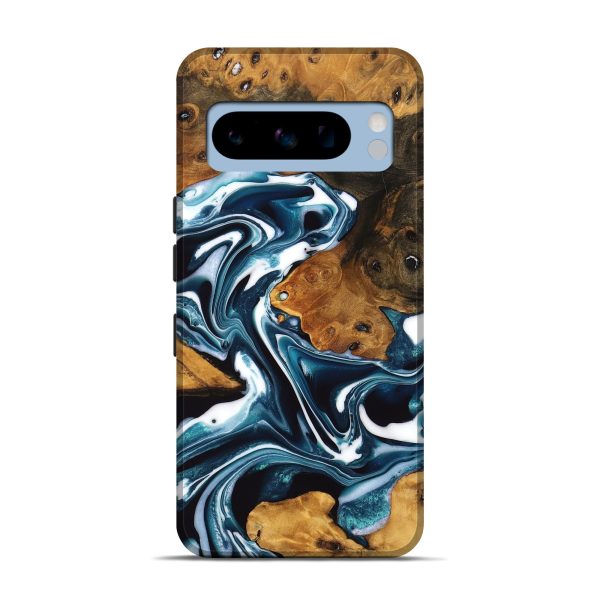 Pixel 8 Pro Wood Live Edge Phone Case - Adriana (Blue, 747504) For Sale