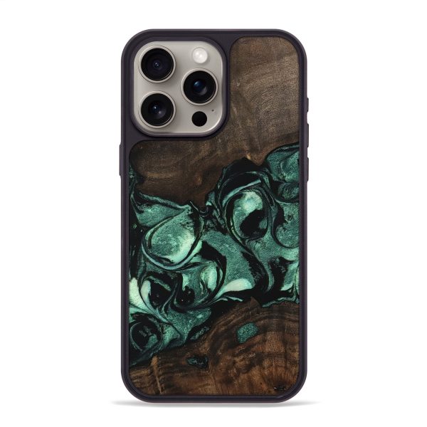 iPhone 15 Pro Max Wood Phone Case - Ivana (Green, 747443) Supply