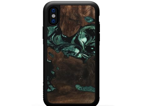 iPhone Xs Wood Phone Case - Jamir (Green, 747436) Supply