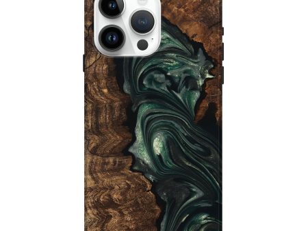 iPhone 15 Pro Max Wood Live Edge Phone Case - Ezra (Green, 747497) Fashion