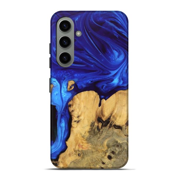 Galaxy S24 Plus Wood Live Edge Phone Case - Lyndon (Blue, 747491) Fashion