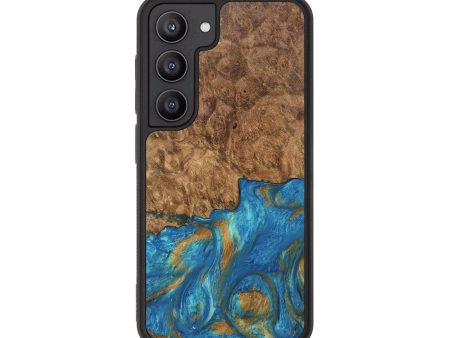 Galaxy S23 Wood Phone Case - Ara (Teal & Gold, 747470) Hot on Sale