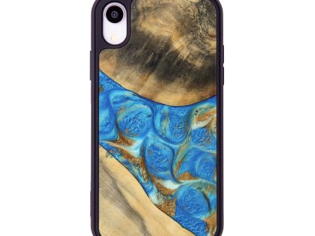 iPhone Xr Wood Phone Case - Jaquan (Teal & Gold, 747409) Online Hot Sale