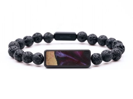 Lava Bead Wood Bracelet - Ginger (Purple, 747528) Hot on Sale