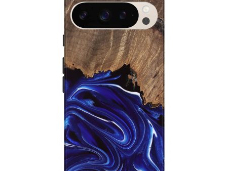 Pixel 9 Pro XL Wood Live Edge Phone Case - Maximo (Blue, 747486) Fashion