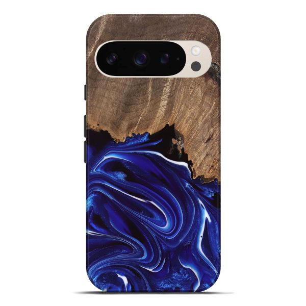 Pixel 9 Pro XL Wood Live Edge Phone Case - Maximo (Blue, 747486) Fashion