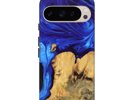 Pixel 9 Pro Wood Live Edge Phone Case - Lyndon (Blue, 747491) Online Sale