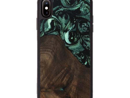 iPhone Xs Max Wood Phone Case - Brittny (Green, 747416) Hot on Sale