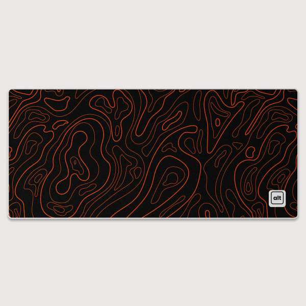 Orange Black Damascus Mousepad Supply