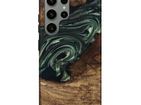 Galaxy S23 Ultra Wood Live Edge Phone Case - Ian (Green, 747484) Hot on Sale