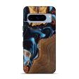 Pixel 8 Pro Wood Live Edge Phone Case - Willard (Teal & Gold, 747496) For Discount