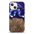 iPhone 14 Plus Wood Live Edge Phone Case - Alisa (Blue, 747501) Cheap