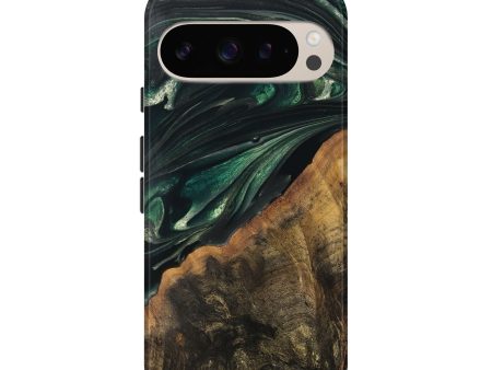 Pixel 9 Wood Live Edge Phone Case - Javion (Green, 747483) Supply