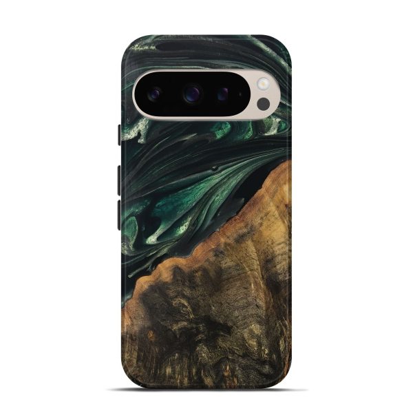 Pixel 9 Wood Live Edge Phone Case - Javion (Green, 747483) Supply