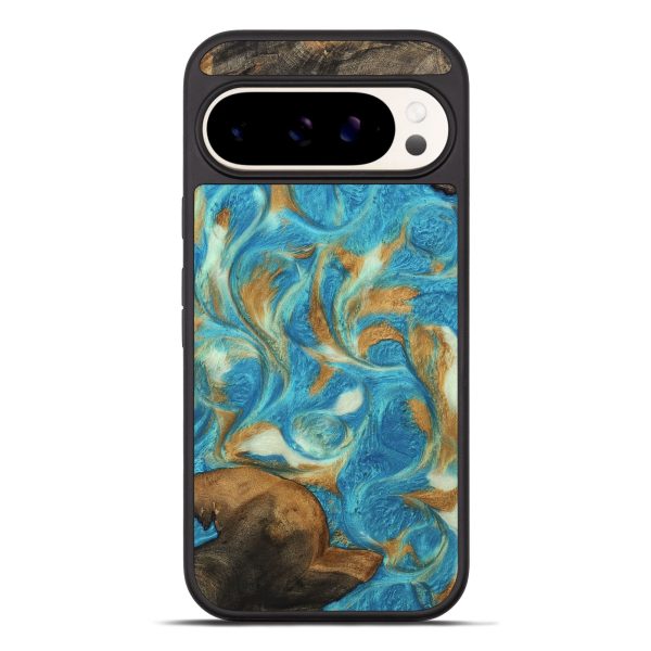 Pixel 9 Pro XL Wood Phone Case - Ava (Teal & Gold, 747427) Online now