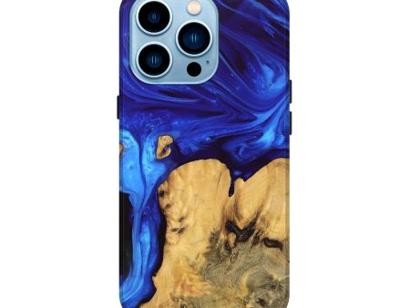 iPhone 14 Pro Wood Live Edge Phone Case - Lyndon (Blue, 747491) Online