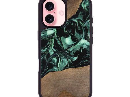 iPhone 16 Wood Phone Case - Gary (Green, 747414) For Cheap