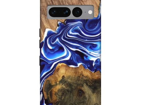 Pixel 7 Pro Wood Live Edge Phone Case - Felipe (Blue, 747485) Online