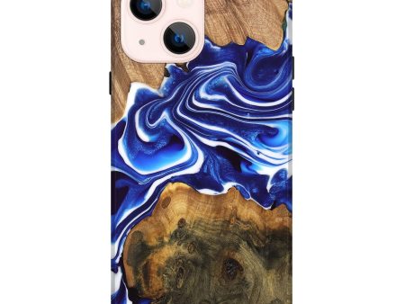 iPhone 14 Plus Wood Live Edge Phone Case - Felipe (Blue, 747485) Online now