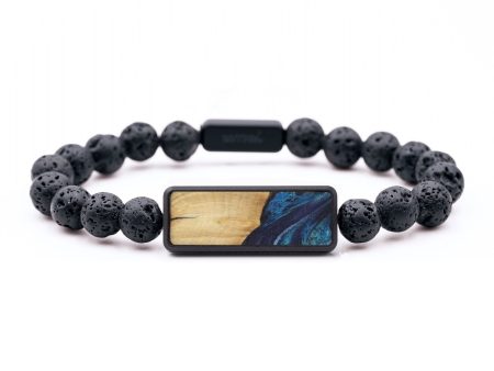 Lava Bead Wood Bracelet - Kehlani (Blue, 747541) For Cheap