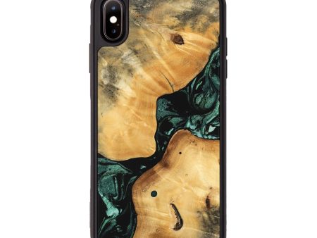 iPhone Xs Max Wood Phone Case - Casper (Green, 747413) Online now