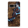 Pixel 7 Pro Wood Live Edge Phone Case - Tomas (Teal & Gold, 747480) Supply