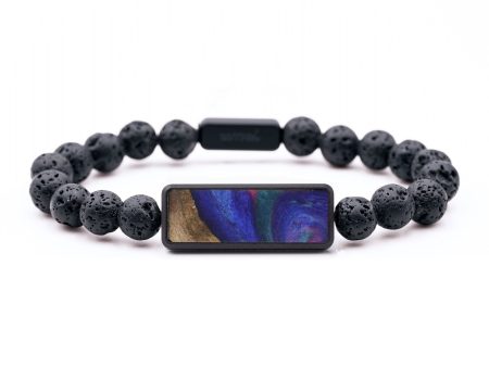 Lava Bead Wood Bracelet - Audra (Purple, 747512) Online Sale