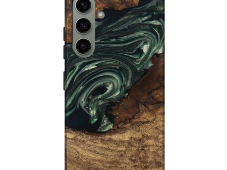 Galaxy S24 Plus Wood Live Edge Phone Case - Ian (Green, 747484) For Cheap