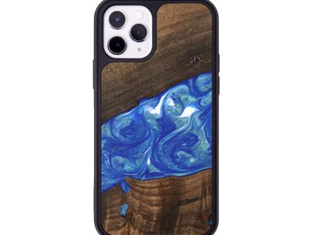 iPhone 11 Pro Wood Phone Case - Daron (Blue, 747478) Fashion