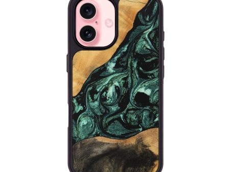 iPhone 16 Wood Phone Case - Jessica (Green, 747438) Cheap