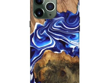 iPhone 13 Pro Max Wood Live Edge Phone Case - Felipe (Blue, 747485) Supply