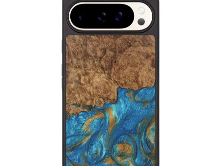 Pixel 9 Pro XL Wood Phone Case - Ara (Teal & Gold, 747470) Supply