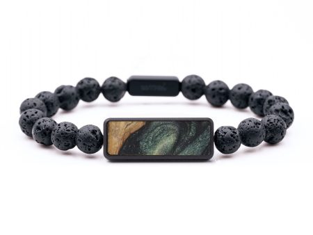 Lava Bead Wood Bracelet - Gracelyn (Green, 747529) Online Hot Sale