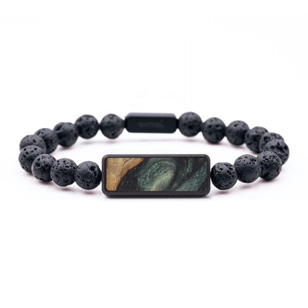 Lava Bead Wood Bracelet - Gracelyn (Green, 747529) Online Hot Sale