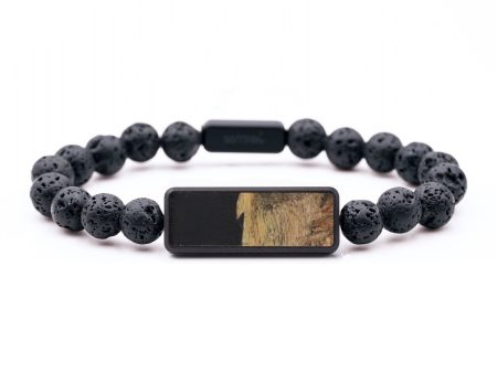 Lava Bead Wood Bracelet - Tucker (Wood Burl, 747524) Online now