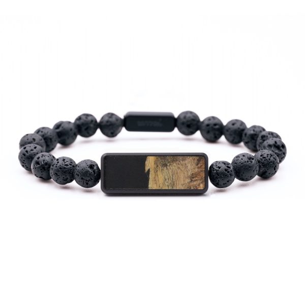 Lava Bead Wood Bracelet - Tucker (Wood Burl, 747524) Online now