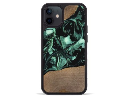 iPhone 12 mini Wood Phone Case - Gary (Green, 747414) For Cheap