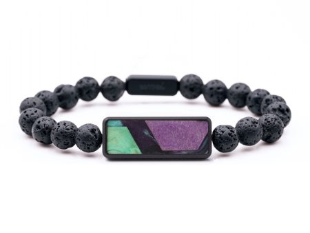 Lava Bead Wood Bracelet - Tyra (Pattern, 747537) Online Sale