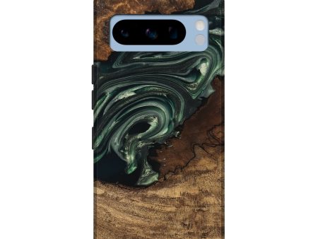 Pixel 8 Pro Wood Live Edge Phone Case - Ian (Green, 747484) For Sale