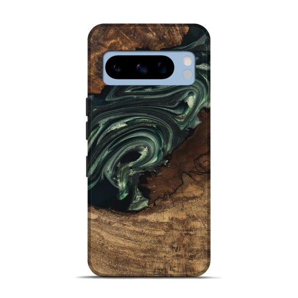 Pixel 8 Pro Wood Live Edge Phone Case - Ian (Green, 747484) For Sale