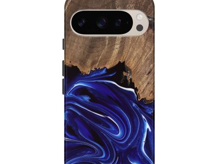 Pixel 9 Wood Live Edge Phone Case - Maximo (Blue, 747486) Fashion