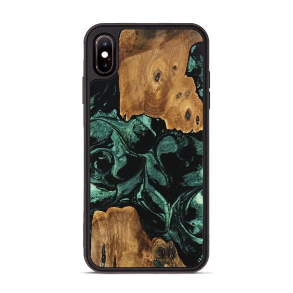 iPhone Xs Max Wood Phone Case - Zakai (Green, 747430) Supply