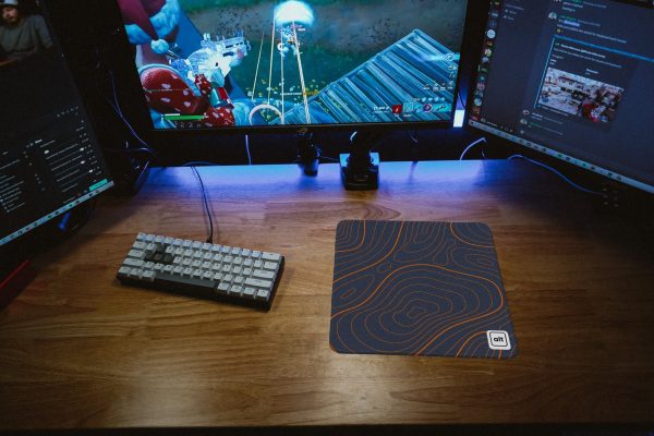 Blue Orange Damascus Mousepad Online