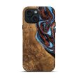 iPhone 15 Wood Live Edge Phone Case - Kenya (Teal & Gold, 747495) Supply